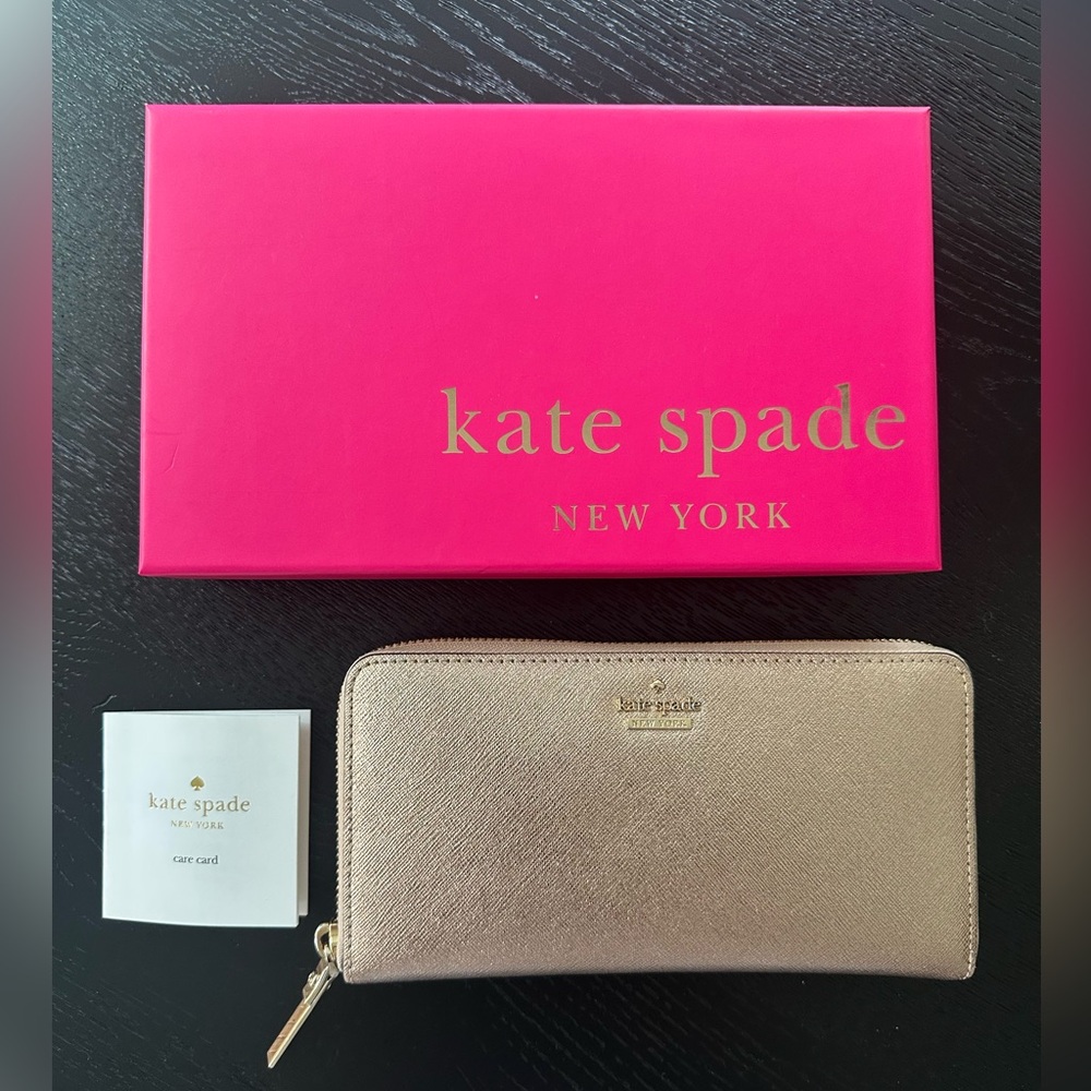 Kate Spade Rose Gold Metallic Wallet